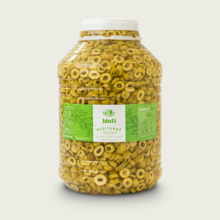 03. ACEITUNAS VERDES EN RODAJAS EN SALMUERA 5Kg